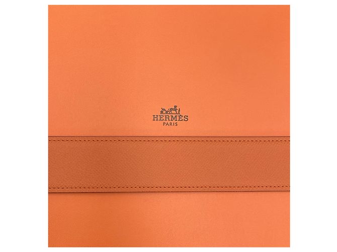 Hermès Reversible Men's Belt Navy/Orange Silver Blue - view 6