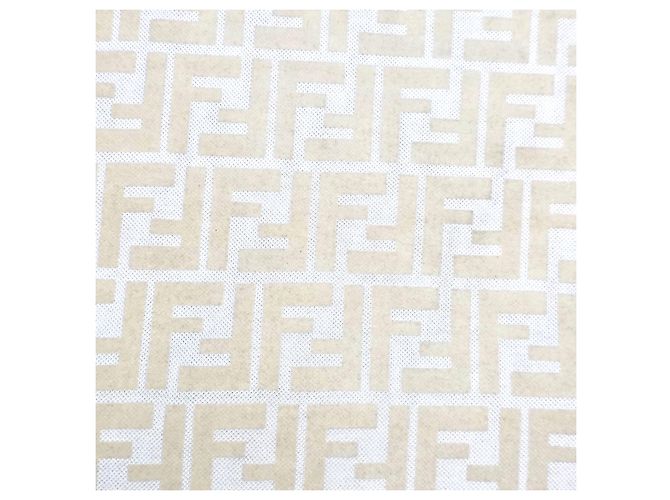 Fendi FF Jacquard Kurzarm-T-Shirt Weiß - Ansicht 3