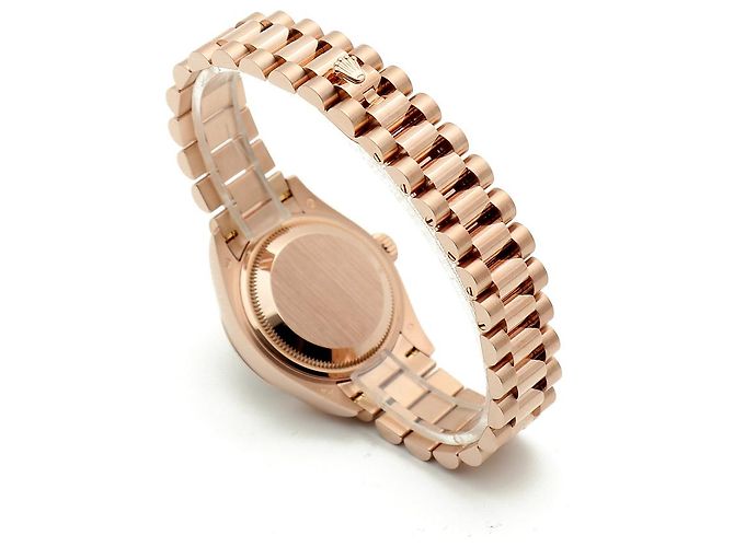 Rolex Relógio Datejust de ouro rosa com mostrador chocolate e estrelas de diamantes para mulher - vista 13