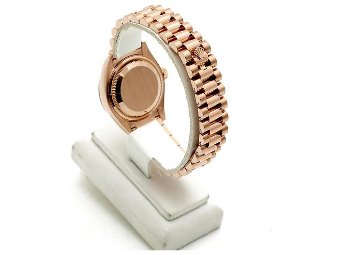 Rolex Relógio Datejust de ouro rosa com mostrador chocolate e estrelas de diamantes para mulher - vista 5