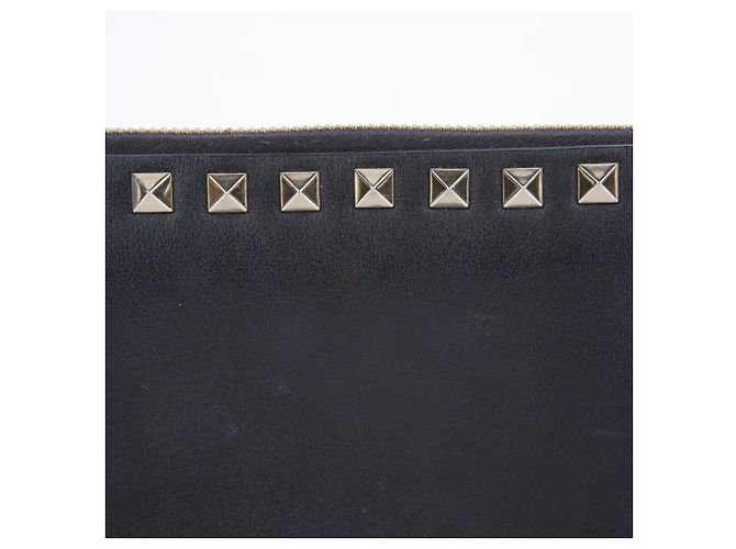 Valentino Portafoglio lungo con zip in pelle nera Rockstud - vista 4