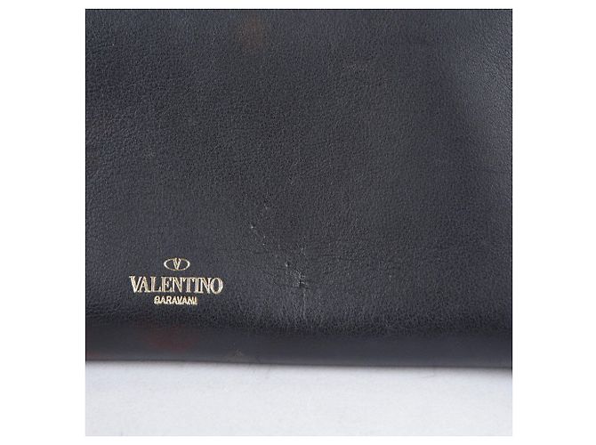 Valentino Portafoglio lungo con zip in pelle nera Rockstud - vista 5