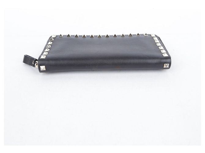 Valentino Portafoglio lungo con zip in pelle nera Rockstud - vista 9