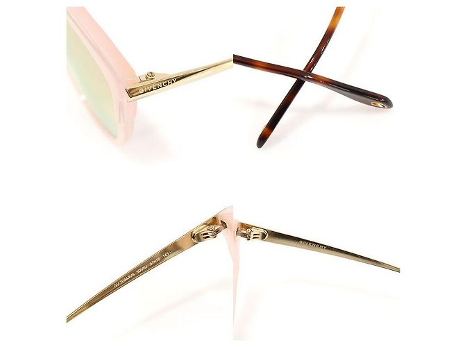 Givenchy Occhiali da sole cat eye con lenti a specchio e montatura rosa - vista 7