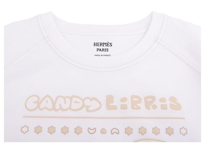Hermès Bedrucktes Micro-T-Shirt Weiß - Ansicht 10