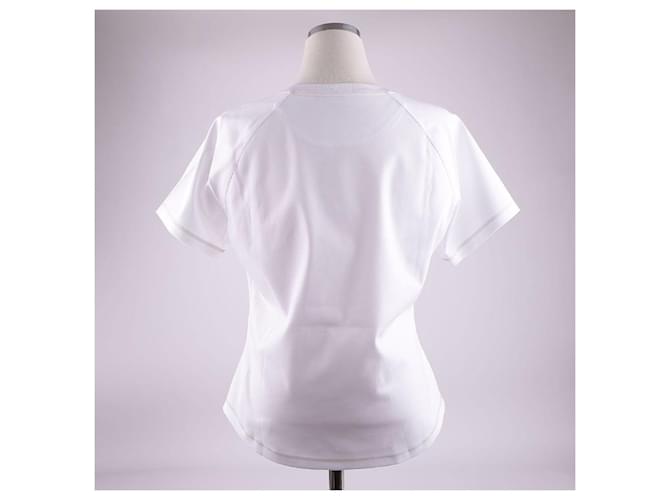 Hermès Bedrucktes Micro-T-Shirt Weiß - Ansicht 15