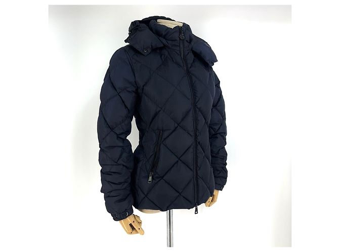 Chaqueta corta acolchada con capucha para mujer Moncler Mesnil Azul - vista 2