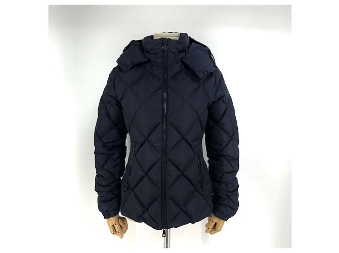 Chaqueta corta acolchada con capucha para mujer Moncler Mesnil Azul - vista 3