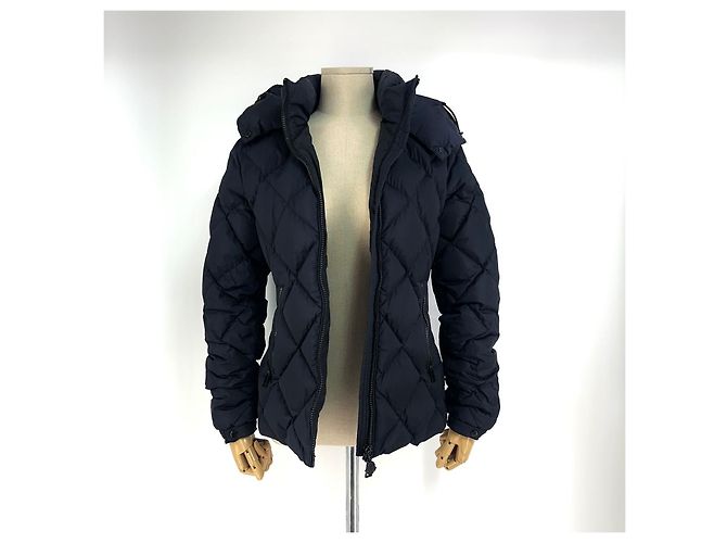 Chaqueta corta acolchada con capucha para mujer Moncler Mesnil Azul - vista 4