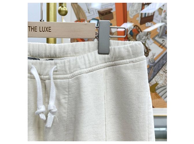 Dior Cotton Wool Jogginghose Ecru Weiß - Ansicht 3
