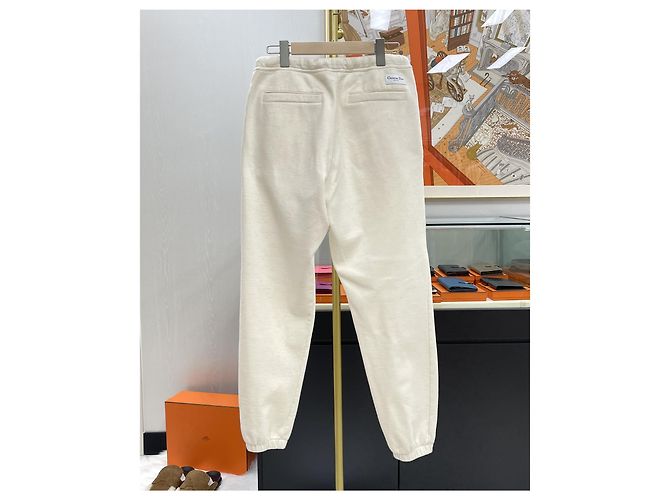 Dior Cotton Wool Jogginghose Ecru Weiß - Ansicht 5
