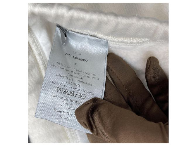 Dior Cotton Wool Jogginghose Ecru Weiß - Ansicht 8