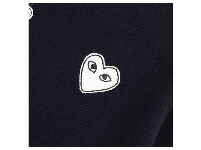Comme Des Garcons Weißer Strickcardigan mit Herzmuster - Ansicht 8