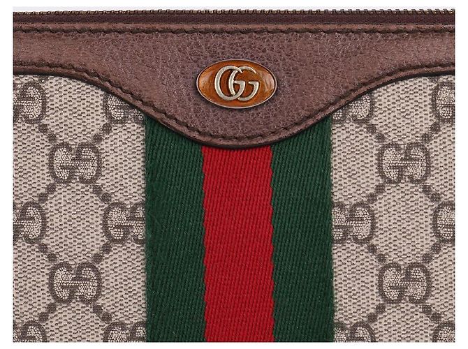 Gucci Clutch a righe Ophidia Portfolio Multicolore - vista 2