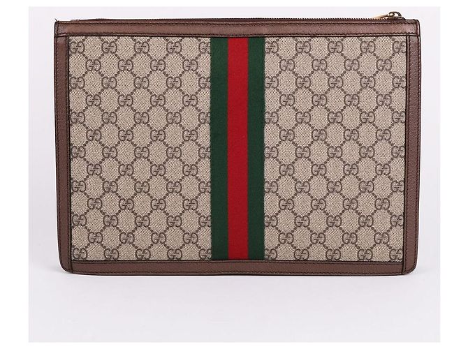 Gucci Clutch a righe Ophidia Portfolio Multicolore - vista 5