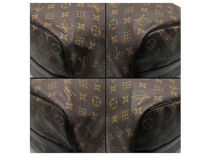 Louis Vuitton Borsa a Spalla Keepall Travel Bag Monogram Macassar Marrone - vista 12