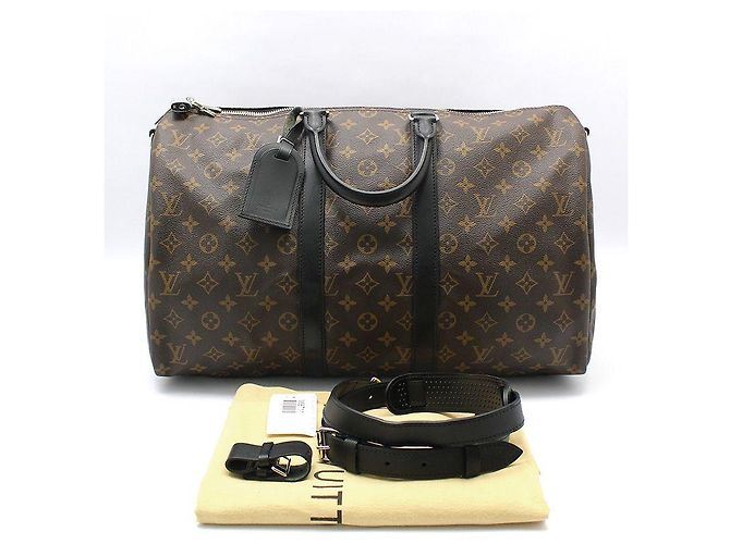 Louis Vuitton Borsa a Spalla Keepall Travel Bag Monogram Macassar Marrone - vista 2