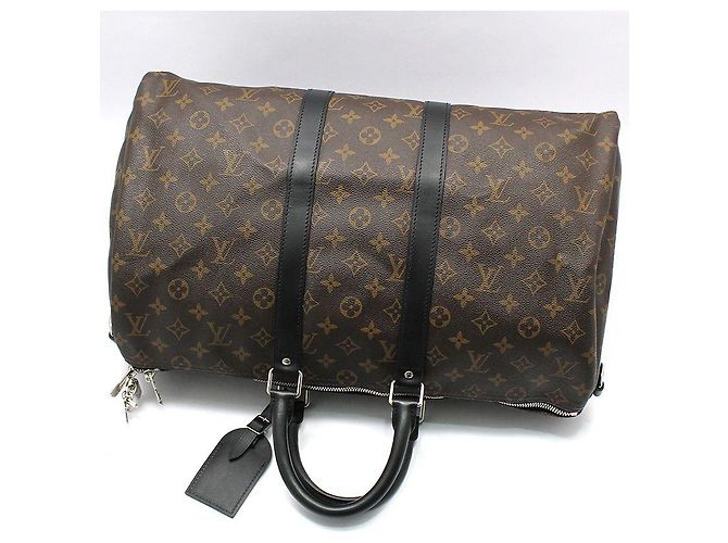 Louis Vuitton Borsa a Spalla Keepall Travel Bag Monogram Macassar Marrone - vista 5