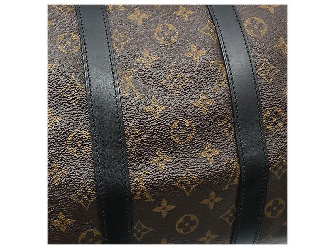Louis Vuitton Borsa a Spalla Keepall Travel Bag Monogram Macassar Marrone - vista 7