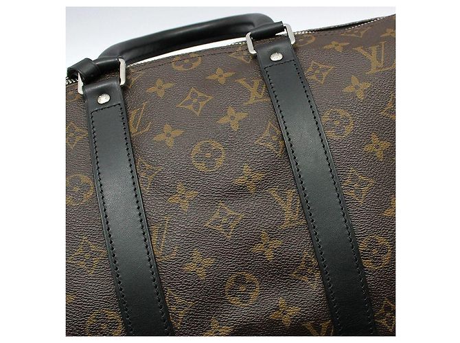 Louis Vuitton Borsa a Spalla Keepall Travel Bag Monogram Macassar Marrone - vista 8