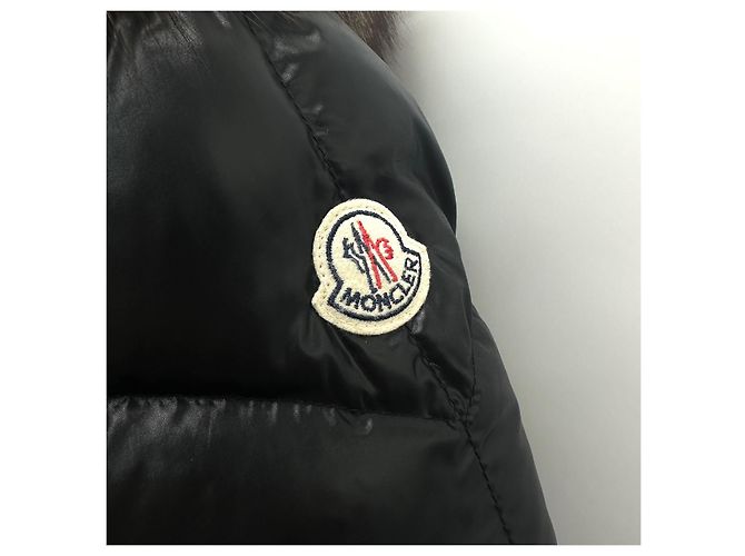 Moncler Albigia (Pullmarus) Langer Fuchsfellmantel Schwarz - Ansicht 6