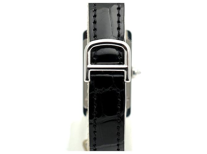 Cartier Reloj de mujer de oro blanco Original Diamond American Tank Small con doble hebilla D en oro - vista 10