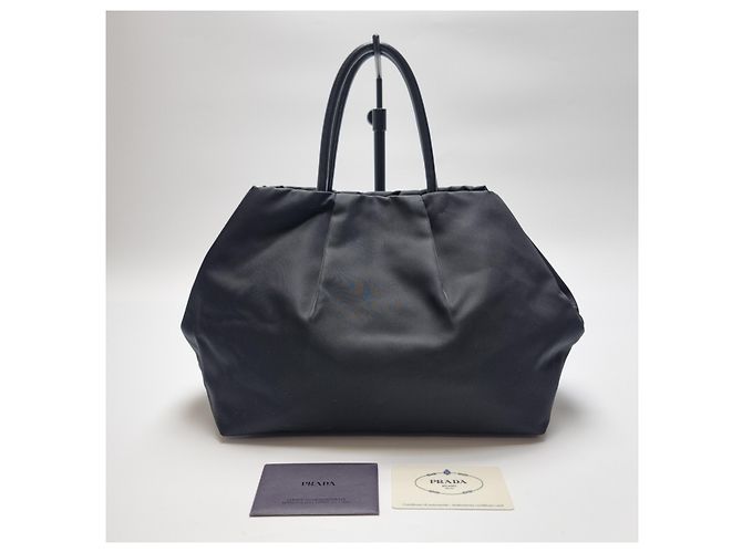 Prada Nylon-Tote-Bag mit Band Schwarz - Ansicht 7