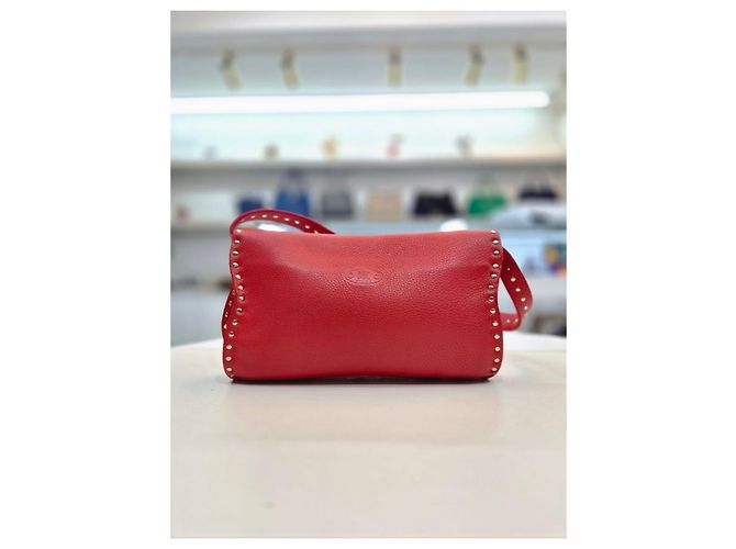 16 Céline Mini-Schultertasche mit Nieten Rot - Ansicht 12