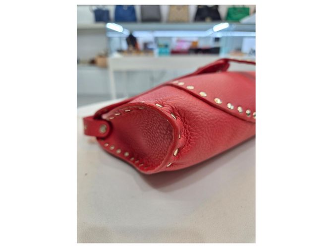 16 Céline Mini-Schultertasche mit Nieten Rot - Ansicht 14