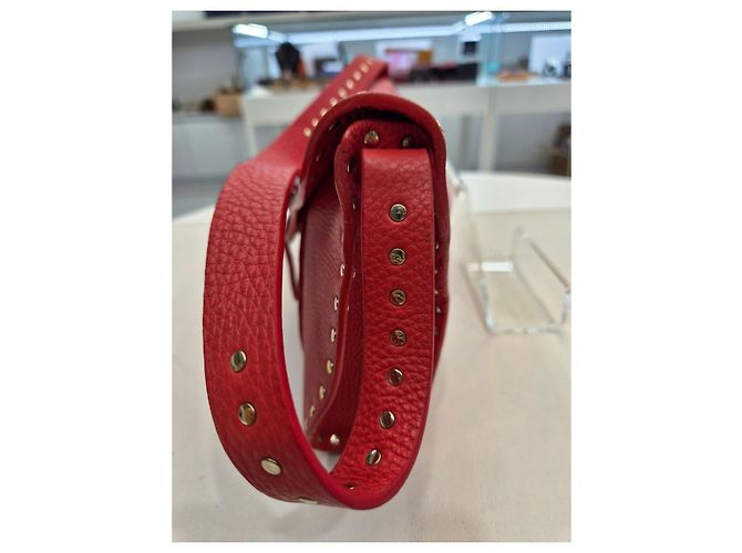16 Céline Mini-Schultertasche mit Nieten Rot - Ansicht 17