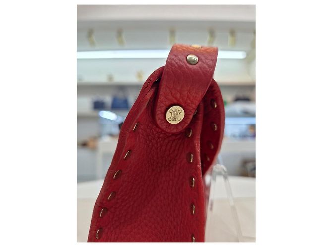 16 Céline Mini-Schultertasche mit Nieten Rot - Ansicht 18