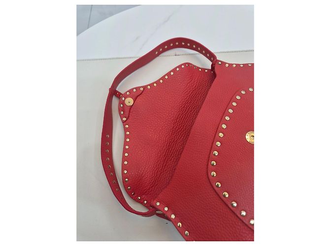 16 Céline Mini-Schultertasche mit Nieten Rot - Ansicht 19