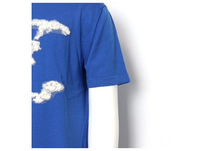 Louis Vuitton Kurzärmeliges Strick-T-Shirt für Herren Cloud LV Blau - Ansicht 3