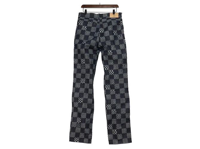 Louis Vuitton Pantaloni in denim Distorted Damier da uomo Nero - vista 4