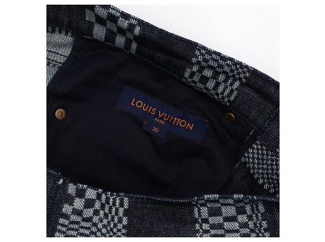Louis Vuitton Pantaloni in denim Distorted Damier da uomo Nero - vista 6