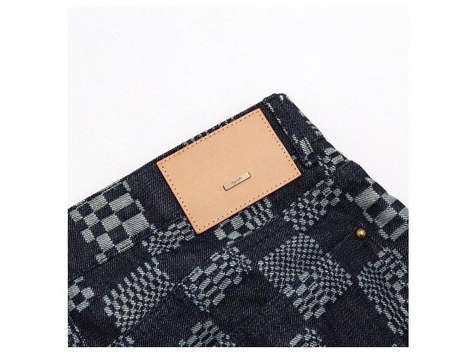 Louis Vuitton Pantaloni in denim Distorted Damier da uomo Nero - vista 8
