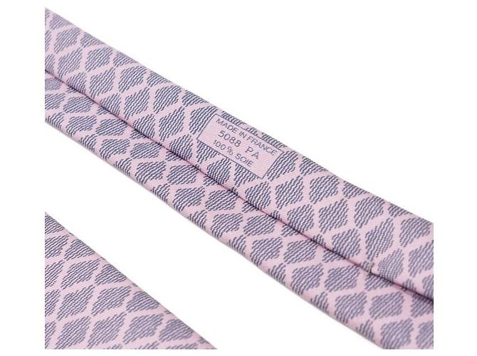 Hermès Purple Wave Dot Pattern Silk Men's Tie - view 4