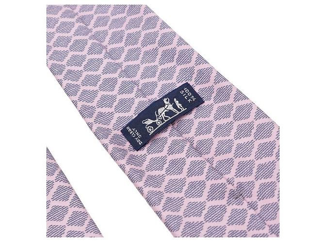 Hermès Purple Wave Dot Pattern Silk Men's Tie - view 7