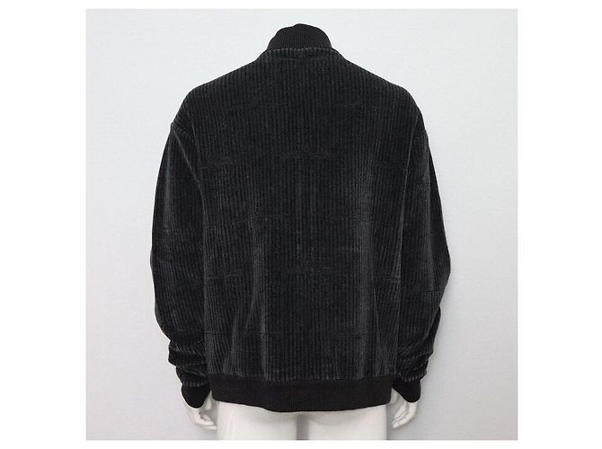 Louis Vuitton Giacca da tuta da uomo in velluto di cotone grigio Marrone - vista 4