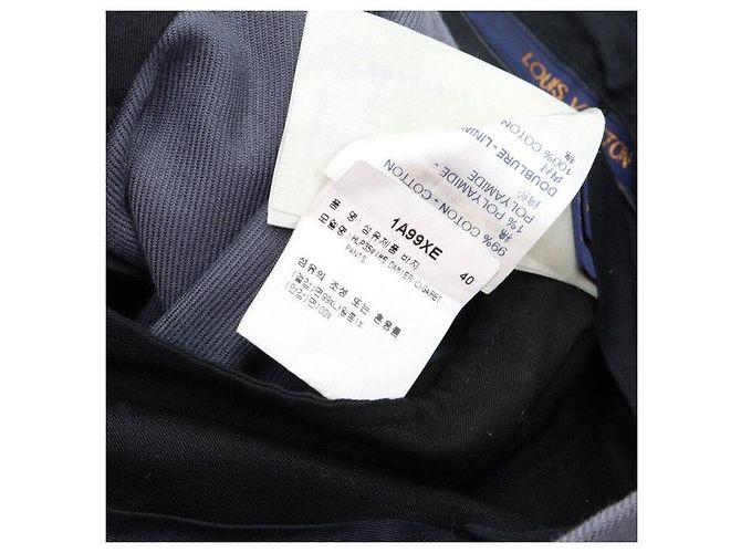 Louis Vuitton Pantaloni Cigarette Damier da uomo Nero - vista 5
