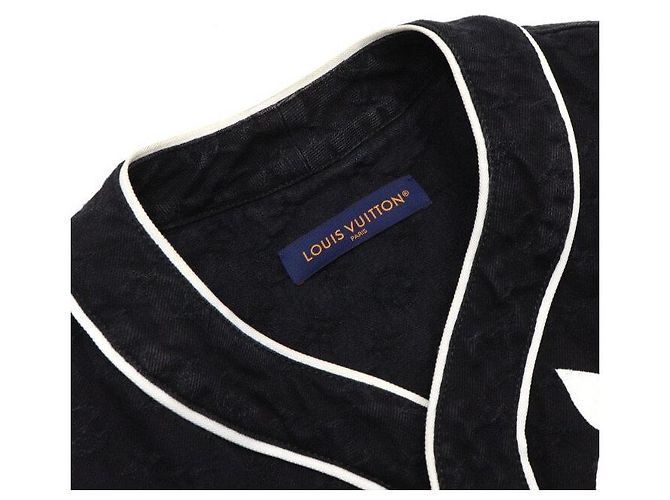 Louis Vuitton Kurzärmelige Denim-Hemdenjacke mit Monogramm Schwarz - Ansicht 5