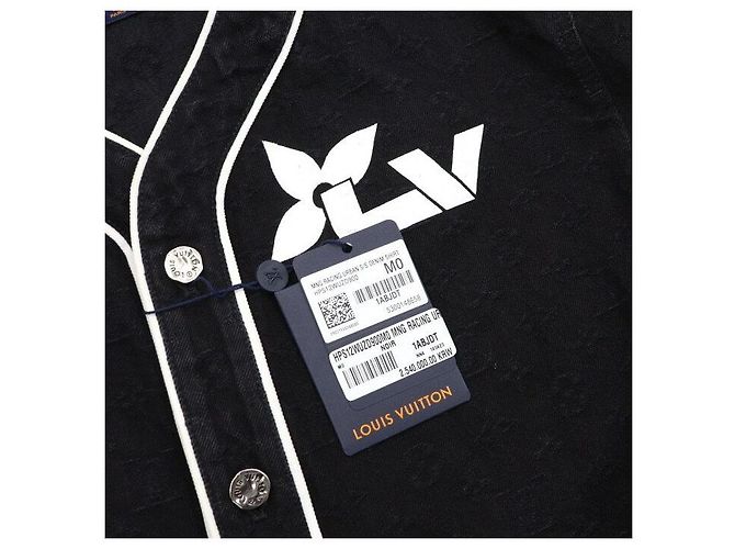 Louis Vuitton Kurzärmelige Denim-Hemdenjacke mit Monogramm Schwarz - Ansicht 6