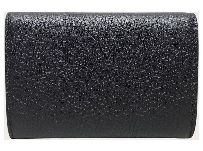Gucci Black Logo Leather Card Case Wallet - view 5