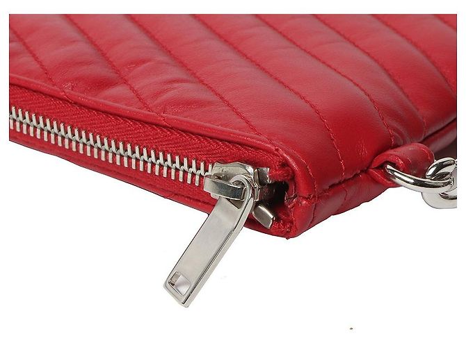 Saint Laurent Clutch Matelassé Small Rosso - vista 4