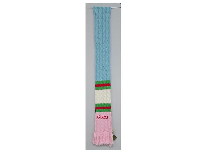 Gucci Adidas Strickschal aus Wolle Rot - Ansicht 2