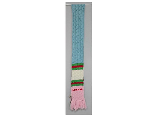 Gucci Adidas Strickschal aus Wolle Rot - Ansicht 3