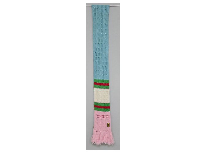 Gucci Adidas Strickschal aus Wolle Rot - Ansicht 5
