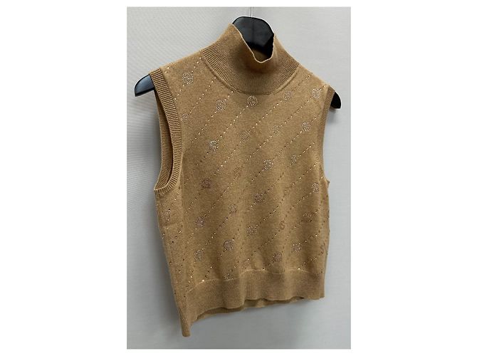Gucci Top de cachemira entrelazado Castaño - vista 3