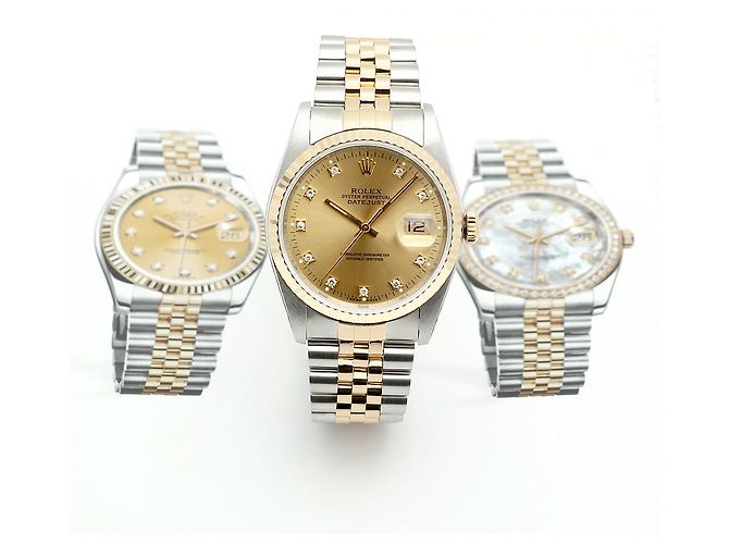 Rolex Relógio Datejust Masculino Combi Champagne Gold Original Diamond Dourado - vista 23