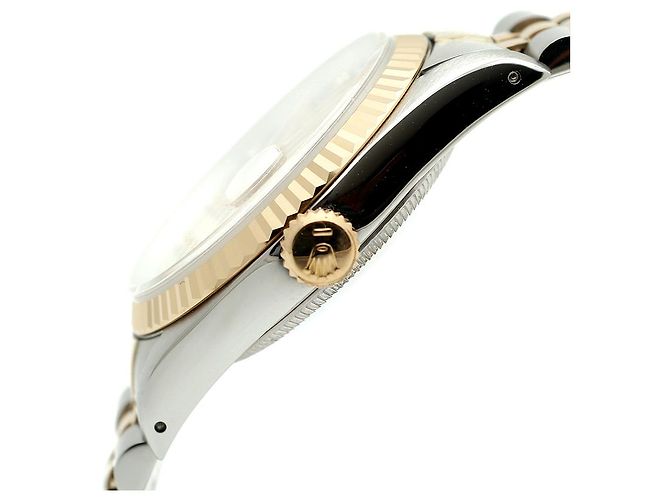 Rolex Relógio Datejust Masculino Combi Champagne Gold Original Diamond Dourado - vista 9